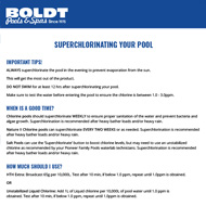 SuperChlorinating Your Pool
